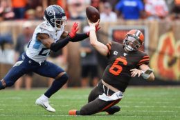 <p><b><i>Titans 43</i></b><br />
<b><i>Browns 13</i></b></p>
<p>Even with their much-improved roster, Cleveland saw the Browns commit 18 penalties, Baker Mayfield throw as many fourth quarter completions as interceptions (3) en route to an NFL-record 15 straight losses in season openers. The Browns aren&#8217;t as bad as <a href="https://ftw.usatoday.com/2019/09/nfl-cleveland-browns-titans-delanie-walker-dennis-green-take">Delanie Walker would lead you to believe</a>, but perhaps they&#8217;re not nearly as good as their considerable hype.</p>
