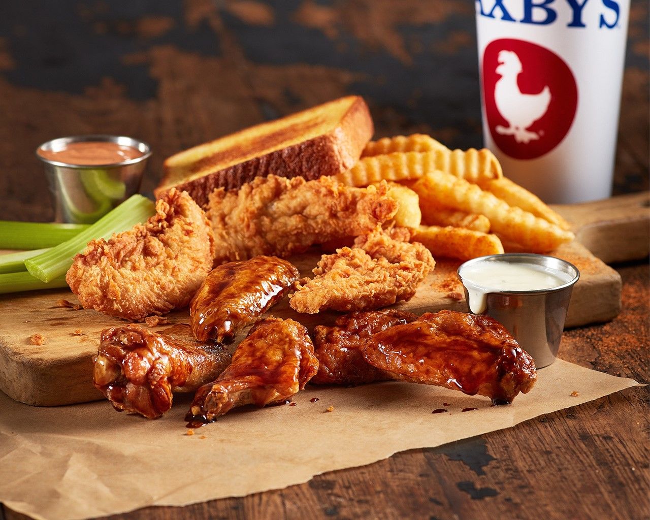 Promotional image of Zaxby's Chicken.