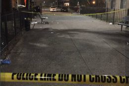 columbia heights shooting sidewalk with police tape