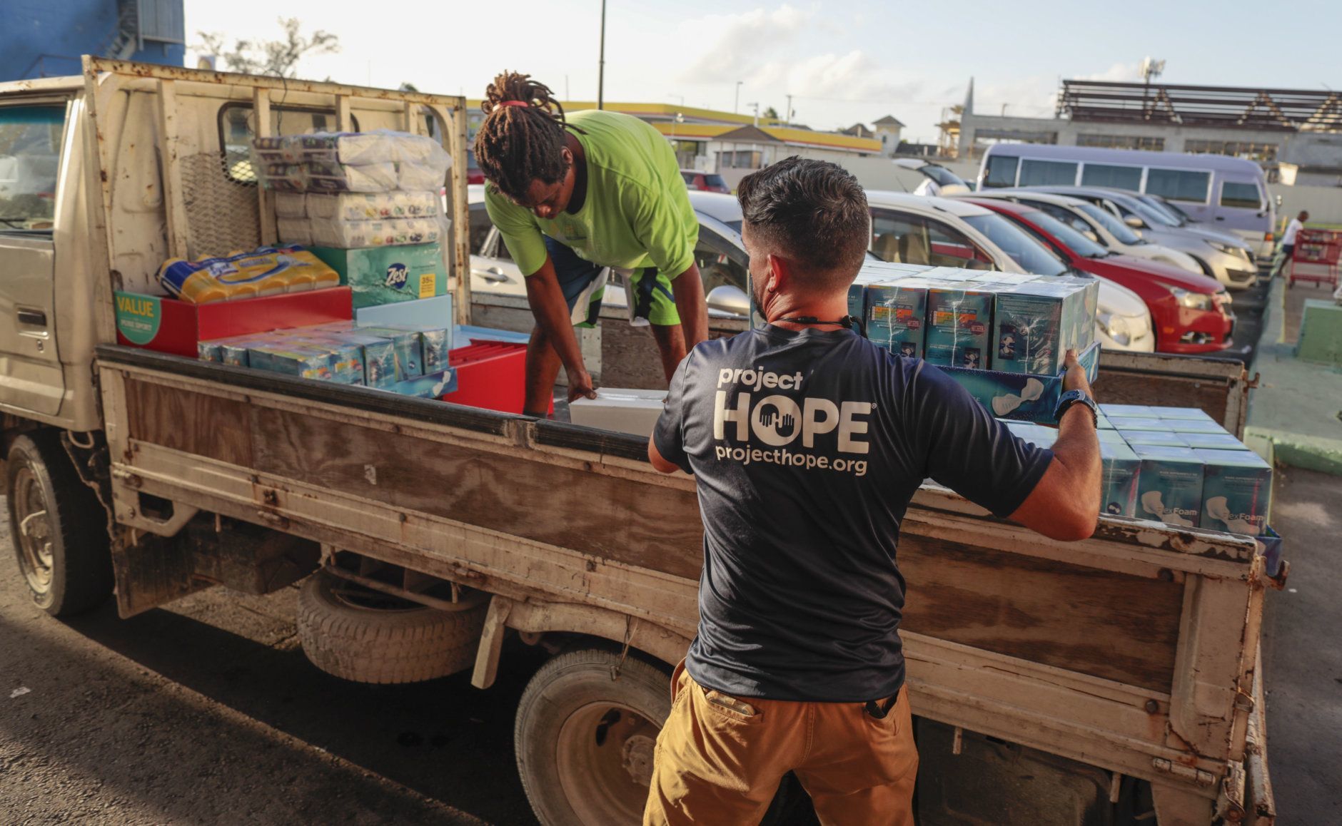 Gustavo Pagan, Logistician for Project Hope,  in Bahamas, Wednesday, Sept.4, 2019. (Javier Galeano, Project Hope)