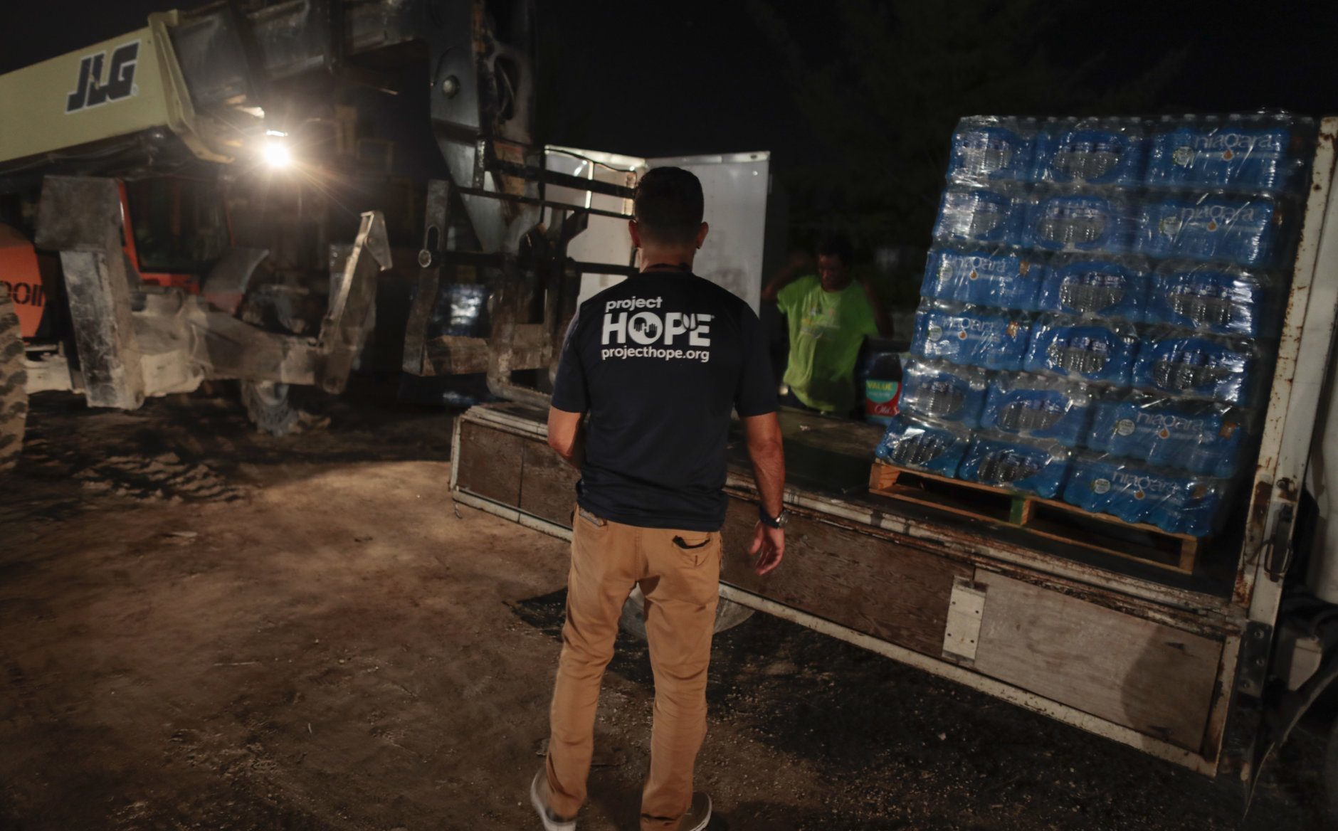 Gustavo Pagan, Logistician for Project Hope,works in Bahamas, Wednesday, Sept.4, 2019. (Javier Galeano, Project Hope)