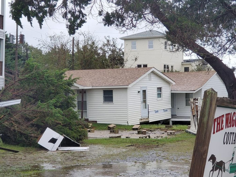 Hurricane Dorian damage on North Carolina's Ocracoke Island