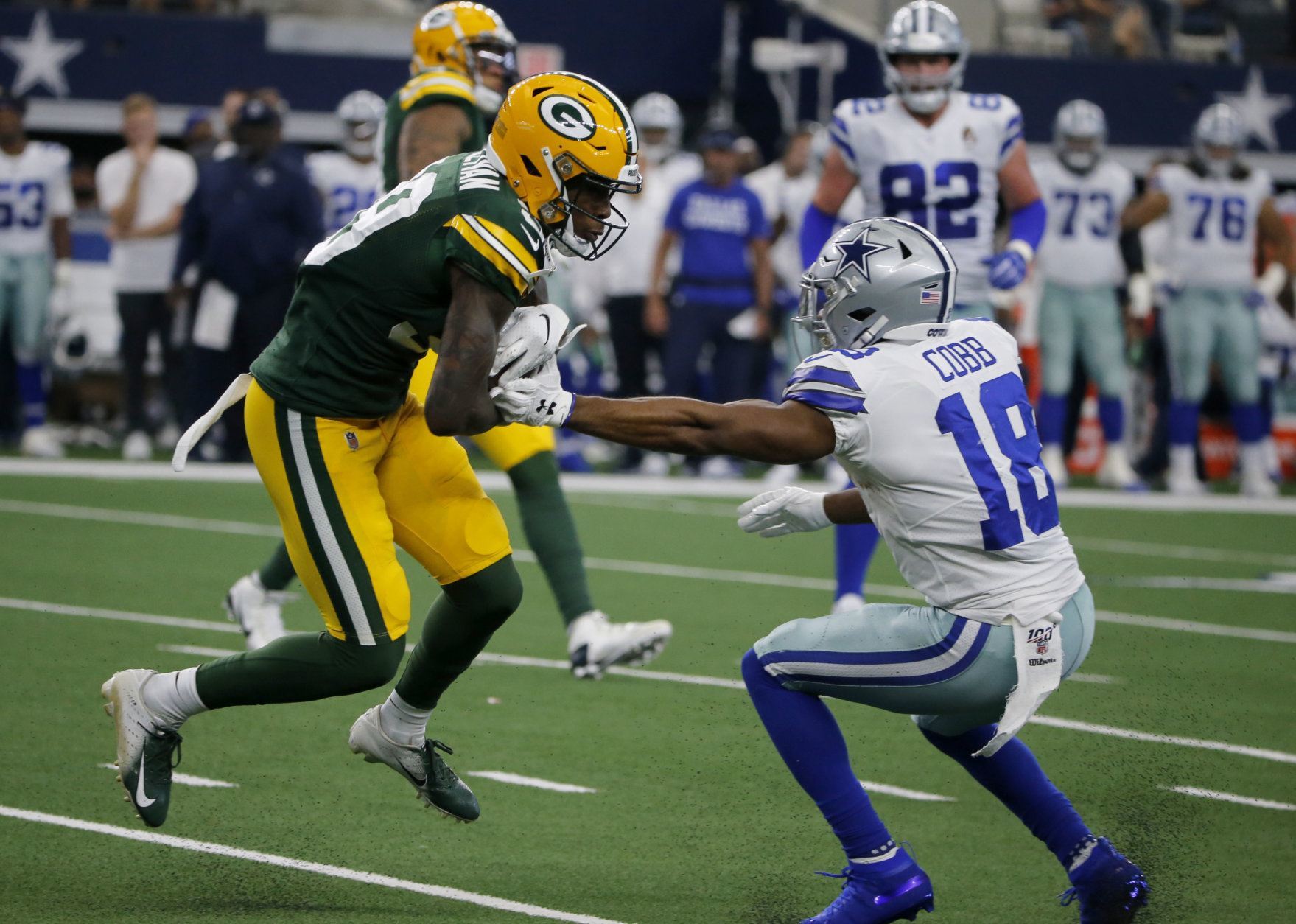 <p><b><i>Packers 34 </i></b><br />
<b><i>Cowboys 24</i></b></p>
<p>At <a href="https://twitter.com/ESPNStatsInfo/status/1181003953829490688?s=20" target="_blank" rel="noopener">Green Bay&#8217;s home away from home</a>, Dallas demonstrated exactly why they can&#8217;t win a Super Bowl as currently constituted: Dak Prescott is good but not great, and Jason Garrett is only a slight upgrade over the underachieving Wade Phillips.</p>
