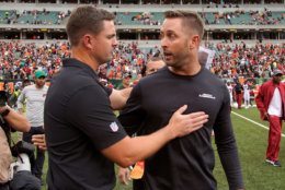 <p><b><i>Cardinals 26</i></b><br />
<b><i>Bengals 23</i></b></p>
<p>Only because someone had to win this battle of winless Sean McVay wannabes with <a href="https://profootballtalk.nbcsports.com/2019/10/04/kliff-kingsbury-zac-taylor-were-once-cfl-teammates/">CFL roots</a>.</p>

