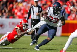 <p><b><i>Texans 31</i></b><br />
<b><i>Chiefs 24</i></b></p>
<p>I see you, Carlos Hyde. The former Chief helped Houston pull off a big road win to spoil Tyreek Hill&#8217;s return and <a href="https://profootballtalk.nbcsports.com/2019/10/13/carlos-hyde-league-should-be-on-notice-after-this-win/" target="_blank" rel="noopener" data-saferedirecturl="https://www.google.com/url?q=https://profootballtalk.nbcsports.com/2019/10/13/carlos-hyde-league-should-be-on-notice-after-this-win/&amp;source=gmail&amp;ust=1571101182804000&amp;usg=AFQjCNH8e1zlF7OTdZCaxjclQHyuR25vPg">put us on notice</a> that the Texans are for real. A win in Indy next week will hammer home that point.</p>
