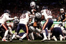 <p><b><i>Bears 21</i></b><br />
<b><i>Raiders 24</i></b></p>
<p>This game was supposed to be <a href="https://profootballtalk.nbcsports.com/2019/10/03/nfl-is-on-25th-london-game-has-still-never-had-two-winning-teams/" target="_blank" rel="noopener">another Across-the-Pond stinker</a> to remind us that Jon Gruden dealing Khalil Mack to Chicago made the Bears a Super Bowl contender faster than he could ever make the Raiders. Instead, we&#8217;re viewing these two 3-2 teams very differently than we did six weeks ago: Oakland looks like a Wild Card contender and Chicago looks like a variation of <a href="https://www.nbcsports.com/chicago/bears/khalil-mack-nfc-north-race-dog-poop-fast-dont-poop-long">whatever the hell Mack was talking about last week</a>.</p>
