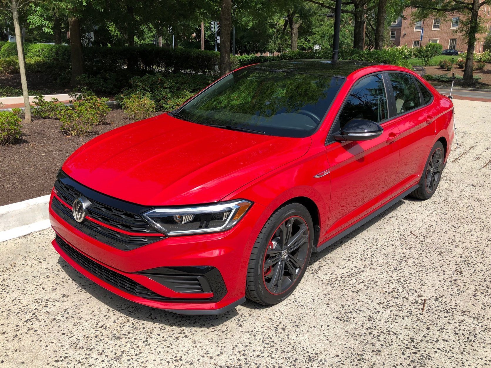 <p>The smooth manual transmission adds to the fun factor. The black and red exterior touches lend a meanness to the otherwise sedate car.</p>
