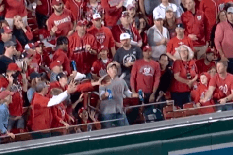 Nats fan gets the home run ball … and saves his beers