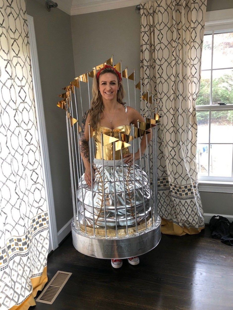 nats, world series, costume, trophy