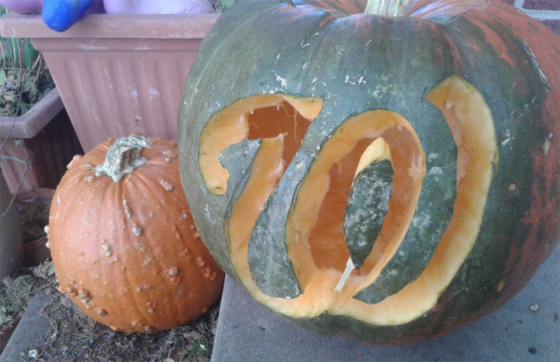 pumpkin curved with Nationals W