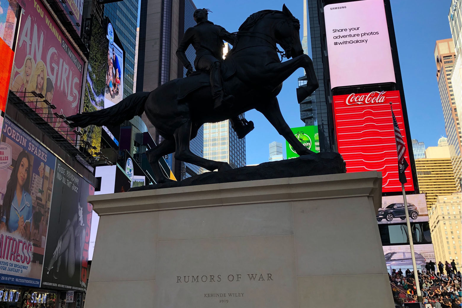 Kehinde Wiley’s “Rumors of War," which was previously located in New York City's Times Square, will be permanently installed Dec. 10 at the Virginia Museum of Fine Arts.