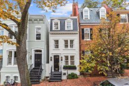 One of the few remaining pre-1800 row houses in Georgetown has been listed for sale for $2.395 million. (Courtesy HRL Partners at Washington Fine Properties)