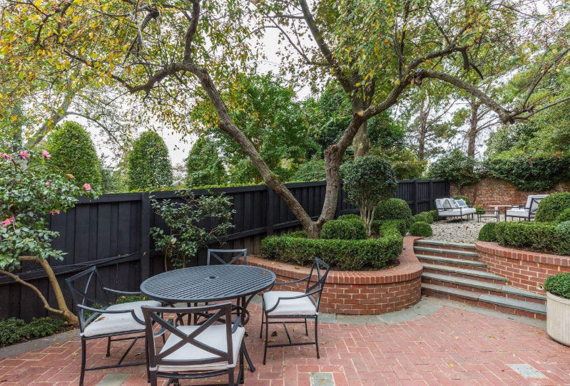 The three-level home has three bedrooms and two and a half baths, and a deep, private rear garden, on a lot that is 120 feet in length -- unusual for Georgetown.
