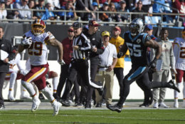 <p><b><i>Redskins 29</i></b><br />
<b><i>Panthers 21</i></b></p>
<p>The Redskins got the breakout game from Derrius Guice they&#8217;ve been waiting for. Fabian Moreau grabbed his third interception in the last two games and rookies Montez Sweat (1.5 sacks) and Kelvin Harmon (51 yards on three catches) had solid outings. If this organization ever got some worthwhile leadership, their future would actually be kinda bright.</p>
