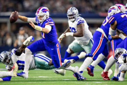 <p><b><i>Bills 26</i></b><br />
<b><i>Cowboys 15</i></b></p>
<p>In a battle of teams with winning records despite an inability to beat other teams with winning records, Josh Allen <a href="https://profootballtalk.nbcsports.com/2019/11/29/bills-loved-josh-allens-superman-sneak/" target="_blank" rel="noopener">played like Superman</a>, Cole Beasley scored on his former team and Buffalo solidified its place as the top AFC wild card, while the only wild card in Dallas is whether Jason Garrett can finish well enough to warrant a return to Jerry Jones&#8217; doghouse in 2020.</p>
