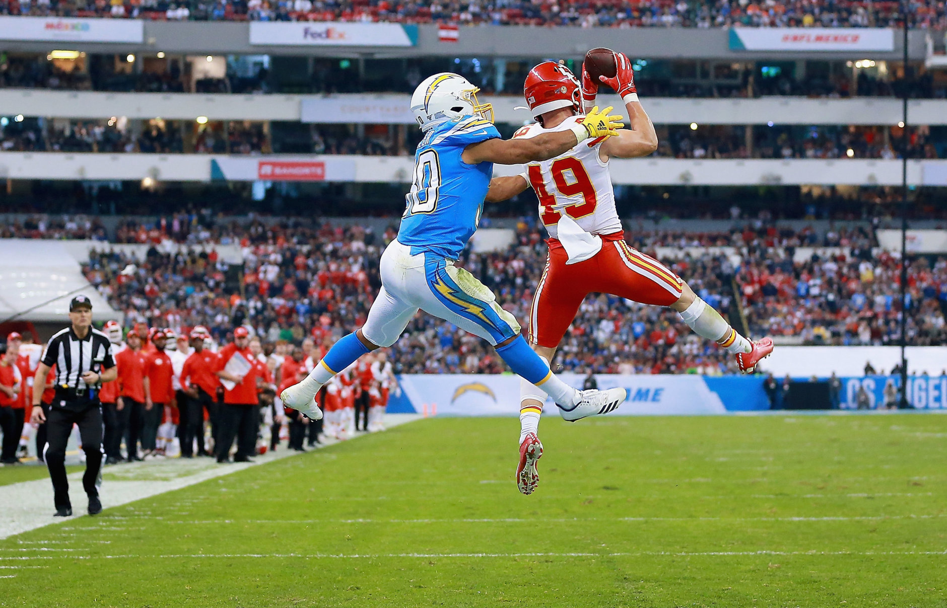<p><em><strong>Chiefs 24</strong></em><br />
<em><strong>Chargers 17</strong></em></p>
<p>L.A. and Philip Rivers can&#8217;t blame this one on the crappy turf or the Mexican altitude. Rivers is in the midst of his worst two-game stretch of his 16-year career and his <a href="https://twitter.com/ESPNStatsInfo/status/1196650943514697728?s=20" target="_blank" rel="noopener">record of futility in close games</a> is the stuff of legend. Now that the Chargers&#8217; postseason hopes are little more than a pipe dream, it&#8217;s time to start considering a hard reset &#8212; if not a full-on rebuild.</p>
