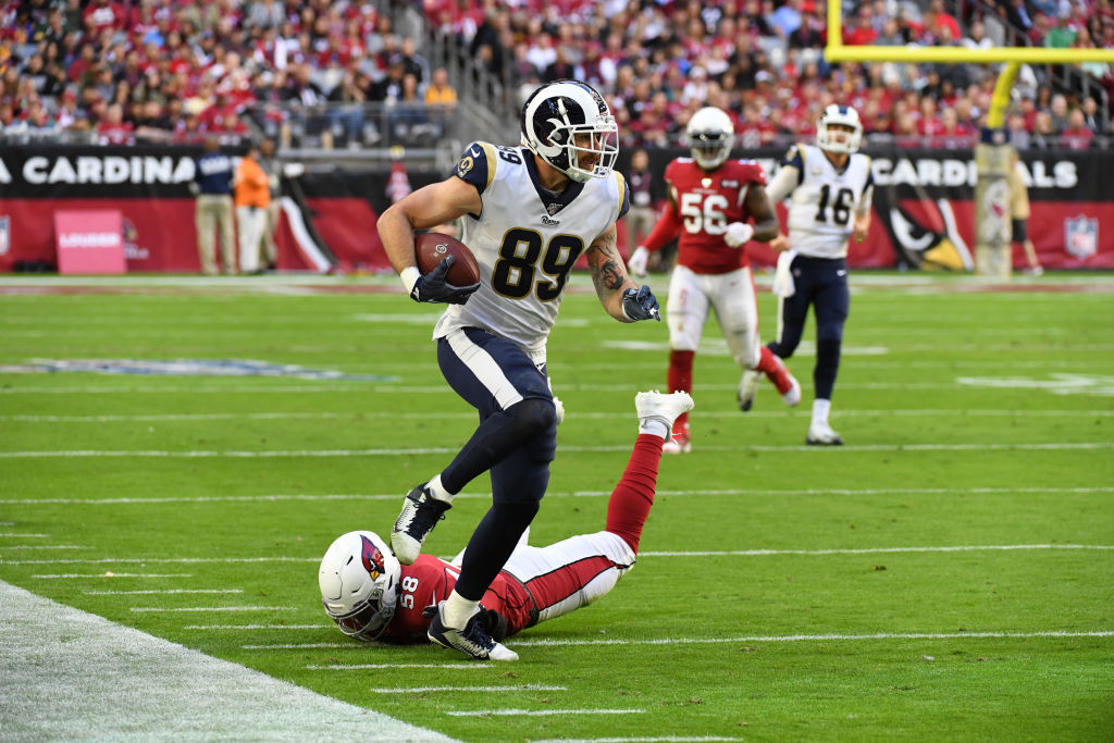 <p><b><i>Rams 34</i></b><br />
<b><i>Cardinals 7</i></b></p>
<p>If Arizona is trying to <a href="https://profootballtalk.nbcsports.com/2019/11/29/with-kyler-murray-cardinals-copying-ravens-blueprint-with-lamar-jackson/" target="_blank" rel="noopener" data-saferedirecturl="https://www.google.com/url?q=https://profootballtalk.nbcsports.com/2019/11/29/with-kyler-murray-cardinals-copying-ravens-blueprint-with-lamar-jackson/&amp;source=gmail&amp;ust=1575342523390000&amp;usg=AFQjCNGpV9TS90d68cmh3uwl9d1PUdIquA">replicate Baltimore&#8217;s blueprint</a> … well, it&#8217;s a really, really poor man&#8217;s version. Like, abject poverty.</p>
<p>But the Rams offense — and Jared Goff in particular — finally looked like the unit that led L.A. to the Super Bowl last year. Feasting on the league&#8217;s worst pass defense is all well and good, but Goff and company need to have strong showings against the Seahawks, Cowboys and 49ers the next three weeks or else their season will be over before the Week 17 rematch with the Cardinals.</p>

