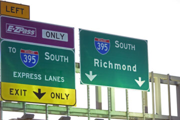 Interstate 395 center span bridge