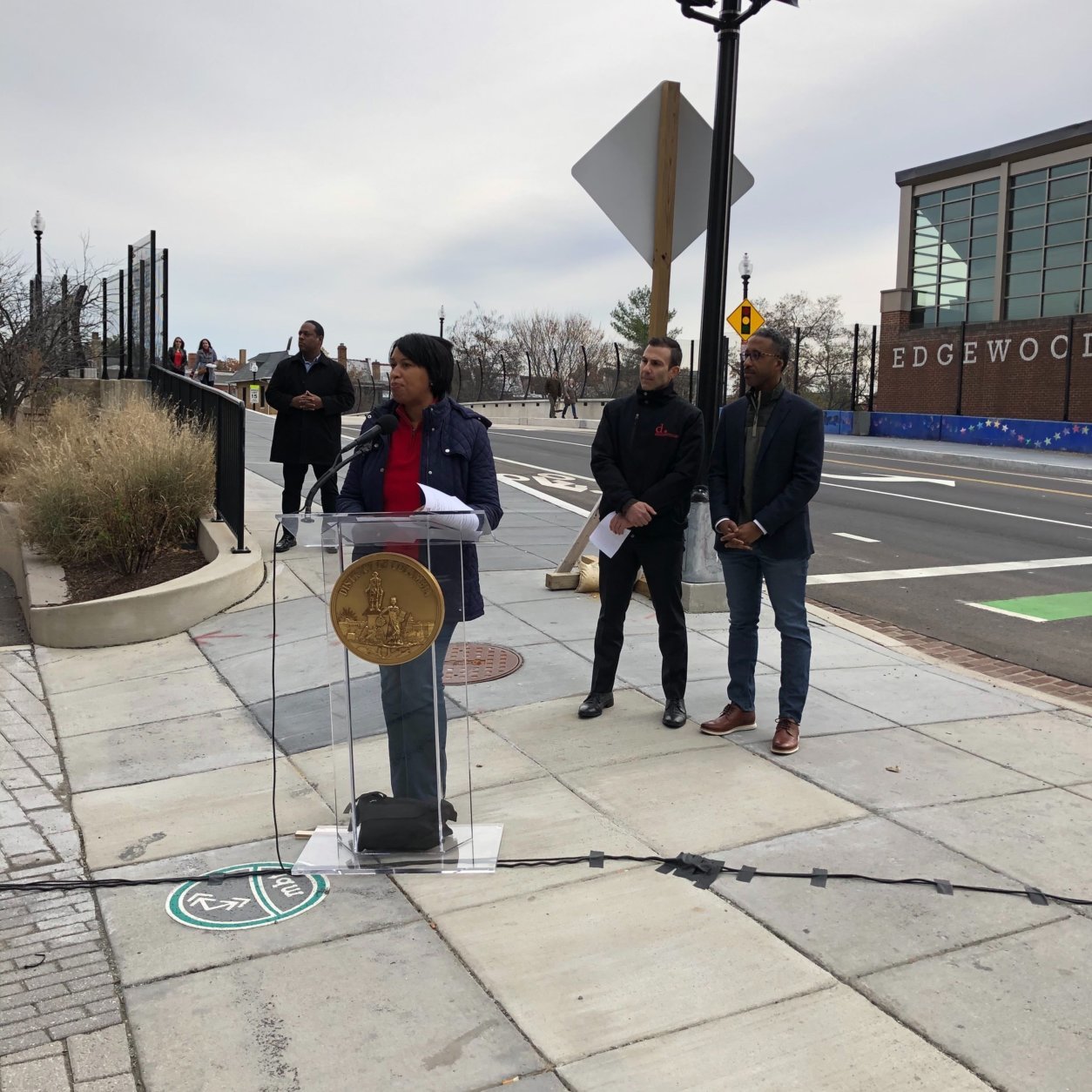 Mayor Muriel Bowser was on hand to celebrate the bridge's opening. 
