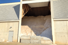 road salt being stored