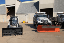 snow plows at the ready