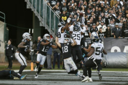 <p><b><i>Jaguars 20</i></b><br />
<b><i>Raiders 16</i></b></p>
<p><a href="https://www.raiders.com/video/nfl-100-greatest-no-17-the-sea-of-hands" target="_blank" rel="noopener">The Sea of Hands</a> didn&#8217;t happen in Oakland one last time, as the Raiders lost their final game at Oakland Coliseum thanks to <a href="https://twitter.com/ESPNStatsInfo/status/1206371703007383552?s=20" target="_blank" rel="noopener">Gardner Minshew&#8217;s late-game heroics</a> amid <a href="https://profootballtalk.nbcsports.com/2019/12/15/gardner-minshew-i-saw-more-middle-fingers-in-oakland-than-i-had-in-my-whole-life/" target="_blank" rel="noopener">a sea of fingers</a>. The Silver and Black&#8217;s Bay Area bye-bye may have sucked but Minshew Magic certainly does not.</p>
