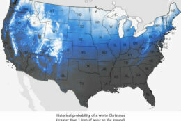 christmas weather map