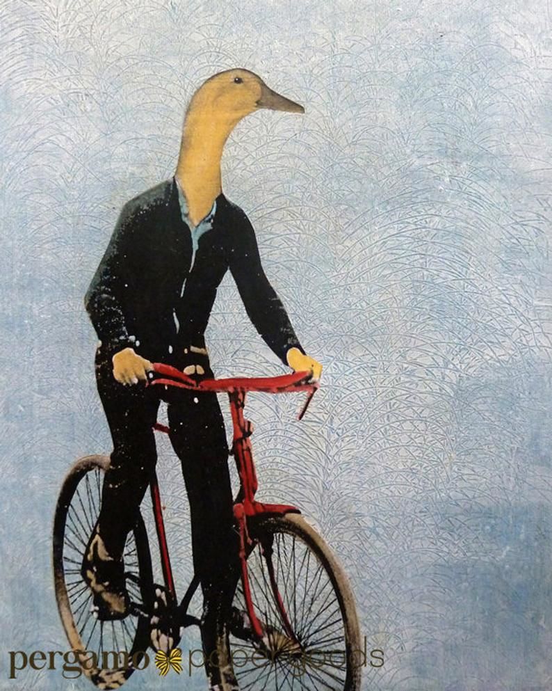 Bike Duck Art Print