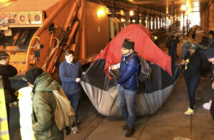 Homeless tent k street