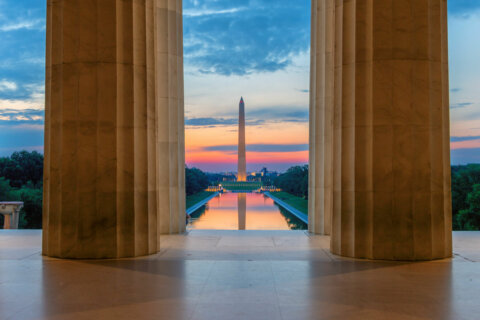 Lincoln Memorial at sunrise in Washington, D.C.