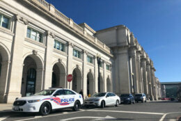 Union Station with police car outside
