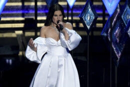 Idina Menzel performs at the Oscars on Sunday, Feb. 9, 2020, at the Dolby Theatre in Los Angeles. (AP Photo/Chris Pizzello)
