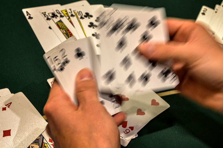 casino cards in hand