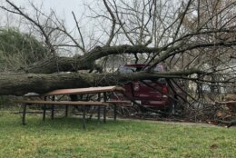 <p>A look at damage at The Point at Loudoun in Leeburg, Virginia, on Friday, Feb. 7, 2020.</p>
