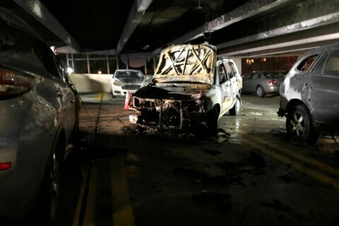 Several cars damaged in Montgomery County mall parking garage fire