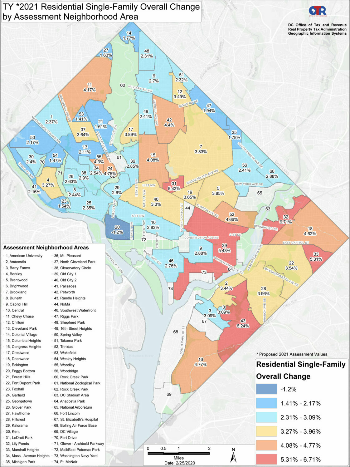 Where DC property assessments may go up the most — and where they’d go