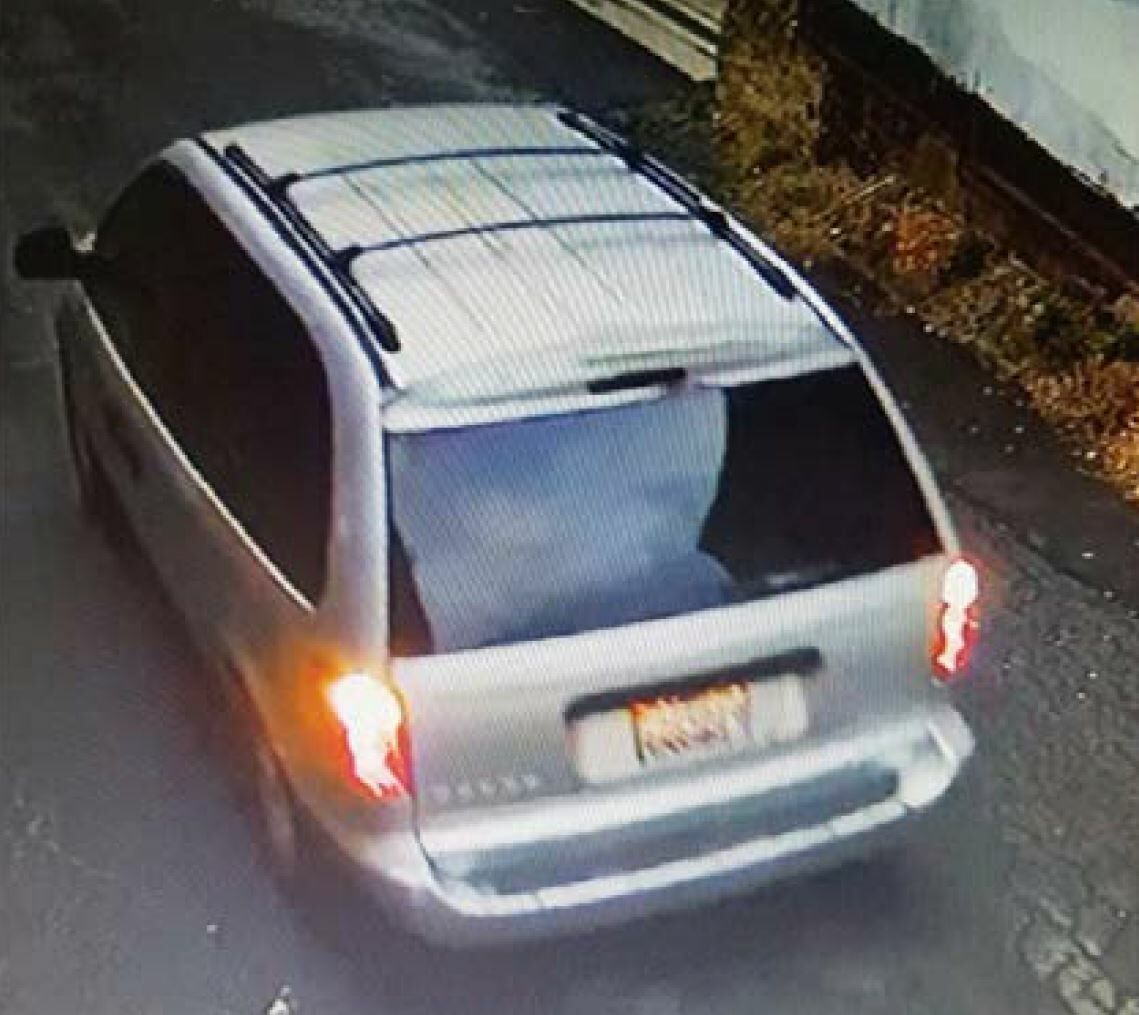 silver van, suspect vehicle