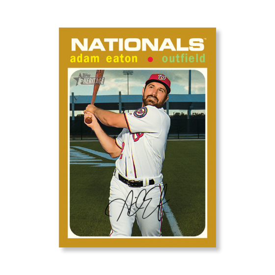It doesn't matter which team he's playing for, Adam Eaton brings it for his baseball card.