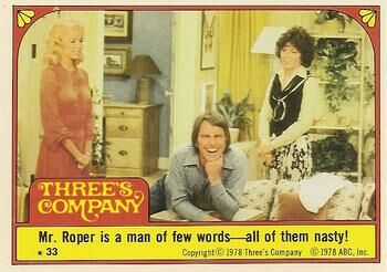 My favorite "Three's Company" card was the one where there was a misunderstanding.