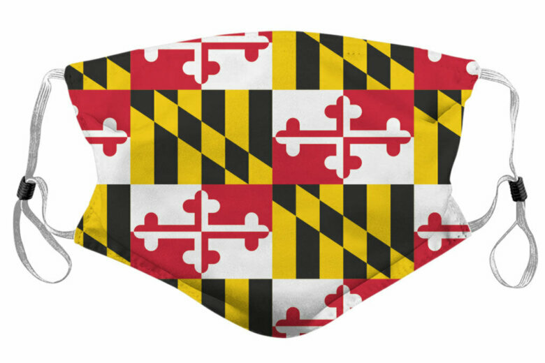 Maryland flag face mask