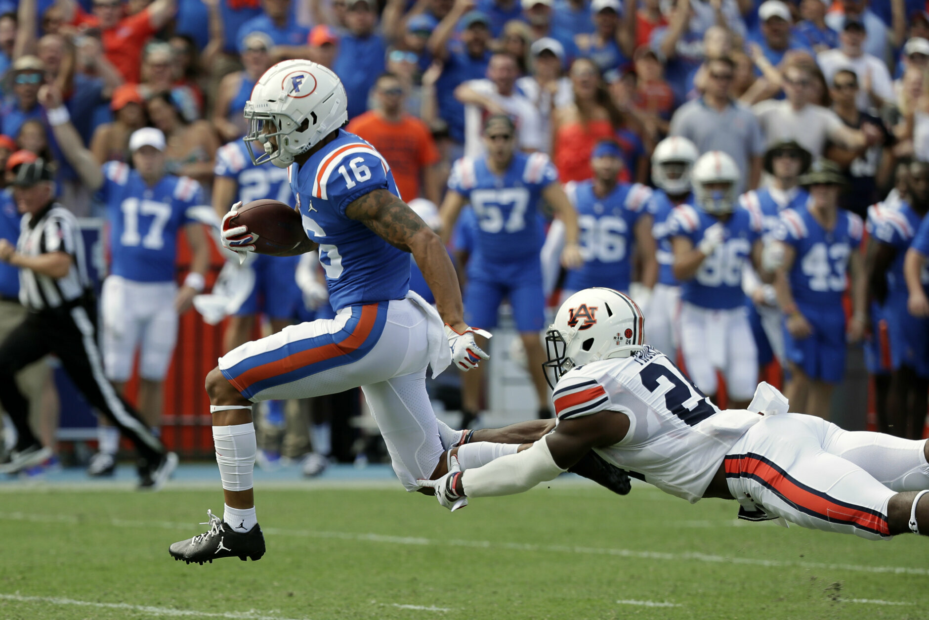 <p><b>Round 7 (229th overall) &#8211; WR Freddie Swain, Florida</b></p>
<p>This could be a good pick for the Redskins, even if they&#8217;ve already taken K.J. Hill. Swain is a speedier option in the slot, and even if he has to sit on the practice squad for a couple years, the &#8216;Skins can&#8217;t have too many good receiving options.</p>
