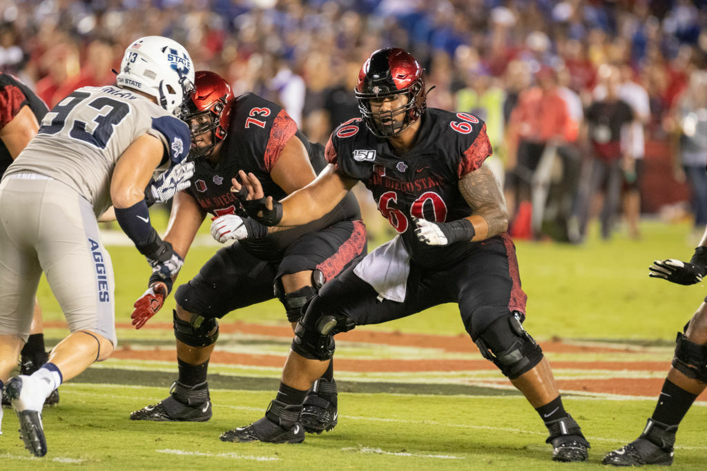 <p><b>5th Round (156th overall): Keith Ismael — G/C, San Diego State</b></p>
<p>Last season was the first in awhile the interior offensive line wasn&#8217;t a huge problem. But Ereck Flowers took his talents to South Beach in free agency, and Chase Roullier and Brandon Scherff are free agents after this season. Ismael can play center and both guard spots, increasing the possibility he could get a chance to start in the near future. If <a href="https://twitter.com/PFF_Redskins/status/1254118468804378629?s=20" target="_blank" rel="noopener">his success in college</a> is any indication of what he can do in the pros, this could be one of the best value picks the Skins get in this draft. <b>Grade: A-</b></p>
