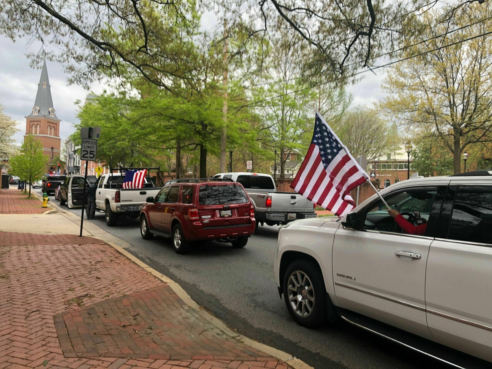 Protesters turned out in Annapolis, Maryland, to call for an end to the strict measures put in place to slow the spread of COVID-19 in the state. 
