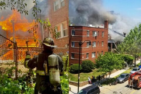 2-alarm fire in Northeast DC displaces 2 kids, 14 adults