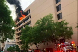 fire at Metro building in DC
