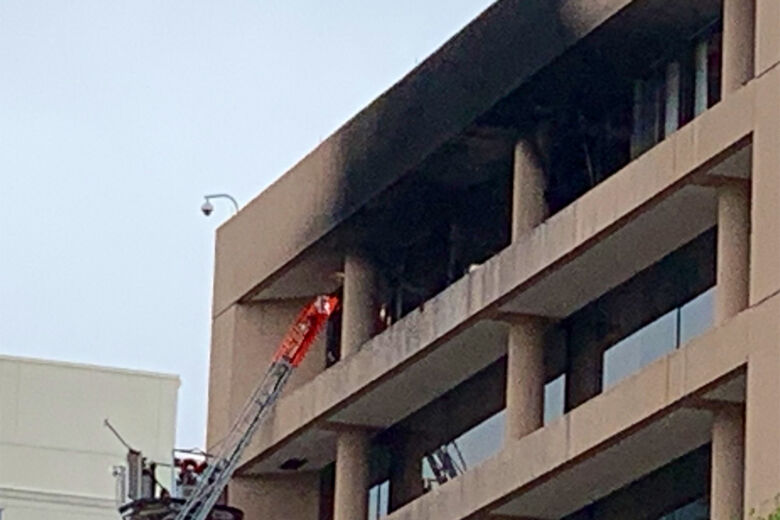 fire at Metro headquarters