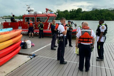 DC fire units rescue groups trapped by rising waters on Potomac River