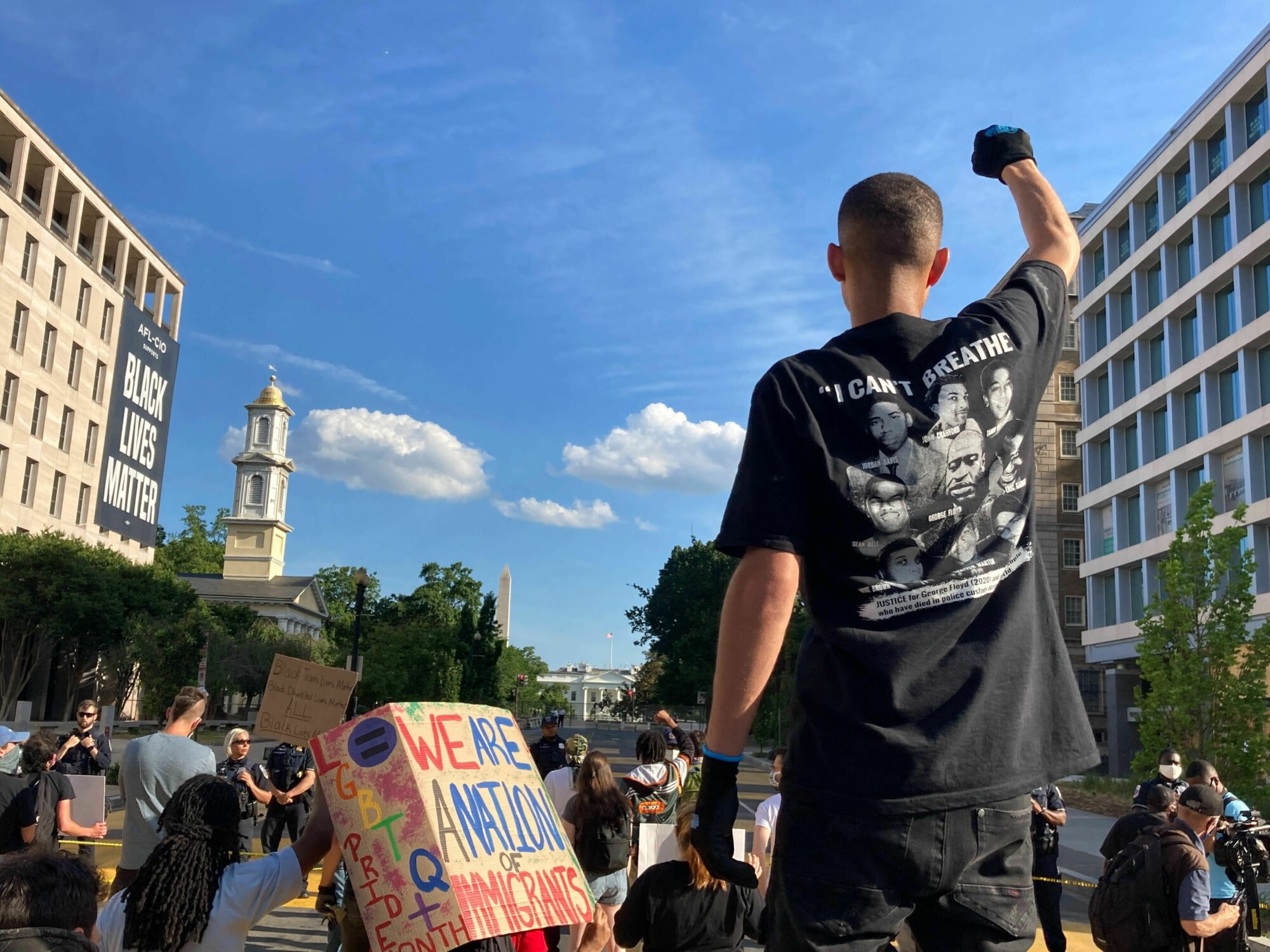 DC Protests Roll On Despite Fencing Barricades WTOP News   Ken Duffy June 24 Protest 2 E1593046192107 