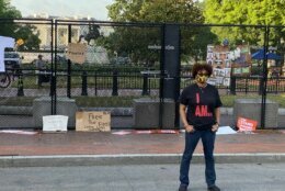<p>The scene outside of Some scenes outside of Lafayette Park at Black Lives Matter Plaza in D.C. ahead of planned protests on Saturday.</p>
