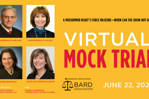 Judge Merrick Garland takes bench for Shakespeare Theatre’s ‘Virtual Mock Trial’